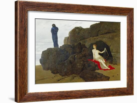 Ulysses and Calypso, 1883-Arnold Böcklin-Framed Giclee Print