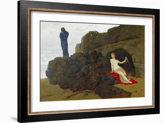 Ulysses and Calypso, 1883-Arnold Böcklin-Framed Giclee Print