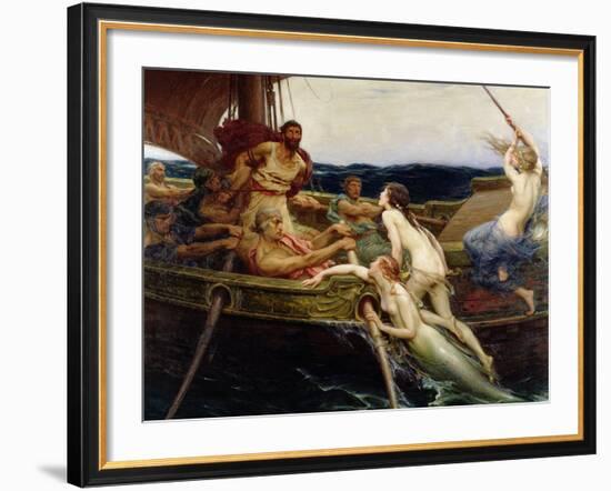 Ulysses and the Sirens, 1909-Herbert James Draper-Framed Giclee Print