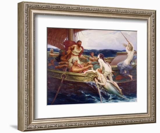 Ulysses and the Sirens, 1910-Herbert James Draper-Framed Giclee Print