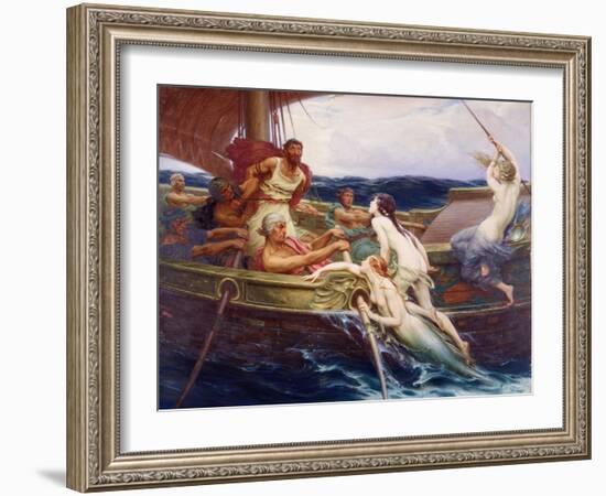 Ulysses and the Sirens, 1910-Herbert James Draper-Framed Giclee Print