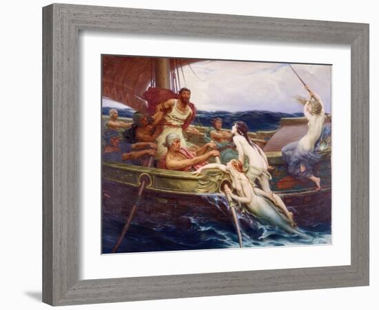 Ulysses and the Sirens, 1910-Herbert James Draper-Framed Giclee Print