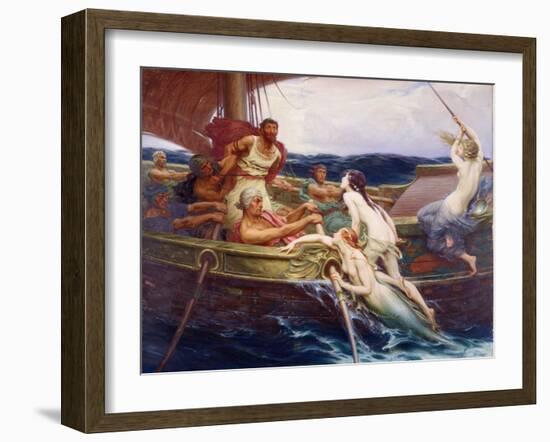 Ulysses and the Sirens, 1910-Herbert James Draper-Framed Giclee Print