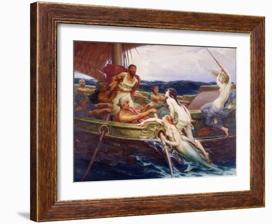 Ulysses and the Sirens, 1910-Herbert James Draper-Framed Giclee Print