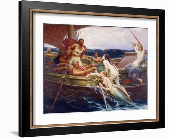 Ulysses and the Sirens, 1910-Herbert James Draper-Framed Giclee Print