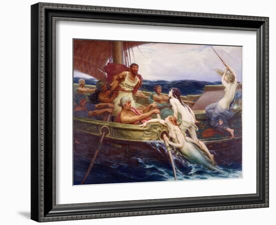 Ulysses and the Sirens, 1910-Herbert James Draper-Framed Giclee Print