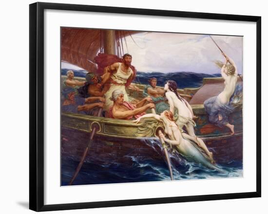 Ulysses and the Sirens, 1910-Herbert James Draper-Framed Giclee Print