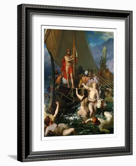 Ulysses And The Sirens-Léon Adolphe Auguste Belly-Framed Art Print
