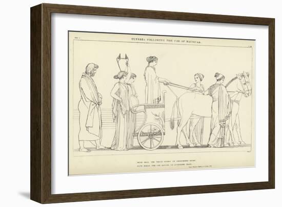 Ulysses Following the Car of Nausicaa-John Flaxman-Framed Giclee Print