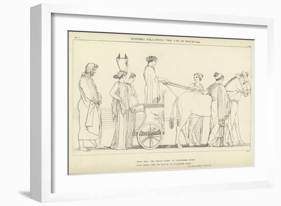 Ulysses Following the Car of Nausicaa-John Flaxman-Framed Giclee Print