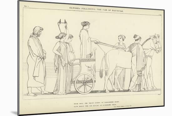 Ulysses Following the Car of Nausicaa-John Flaxman-Mounted Giclee Print