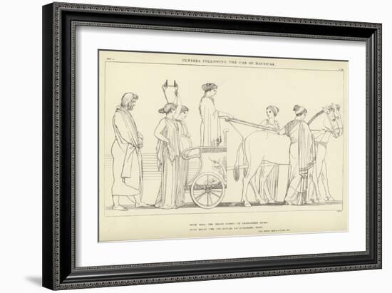 Ulysses Following the Car of Nausicaa-John Flaxman-Framed Giclee Print