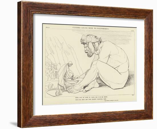 Ulysses Giving Wine to Polyphemus-John Flaxman-Framed Giclee Print