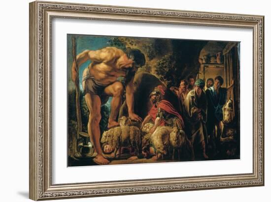 Ulysses in the Cave of Polyphemus-Jacob Jordaens-Framed Giclee Print