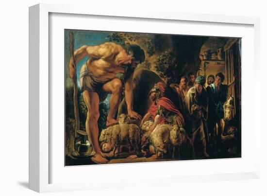 Ulysses in the Cave of Polyphemus-Jacob Jordaens-Framed Giclee Print