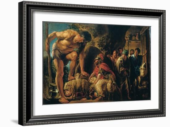 Ulysses in the Cave of Polyphemus-Jacob Jordaens-Framed Giclee Print