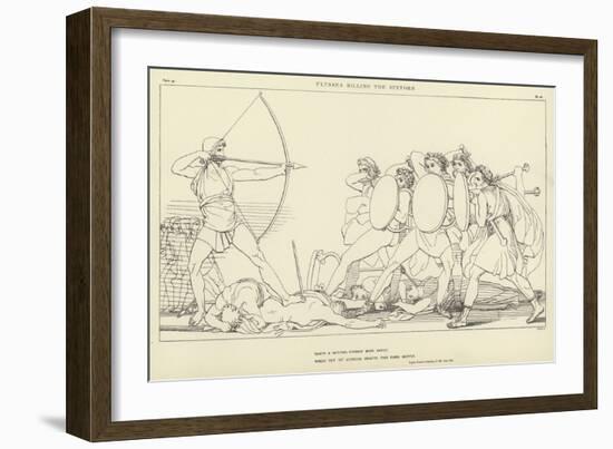 Ulysses Killing the Suitors-John Flaxman-Framed Giclee Print