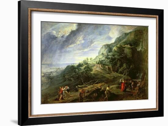 Ulysses on the Phaecian Island-Peter Paul Rubens-Framed Giclee Print