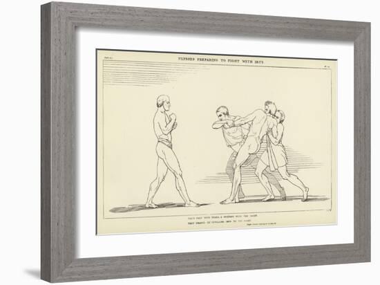 Ulysses Preparing to Fight with Irus-John Flaxman-Framed Giclee Print