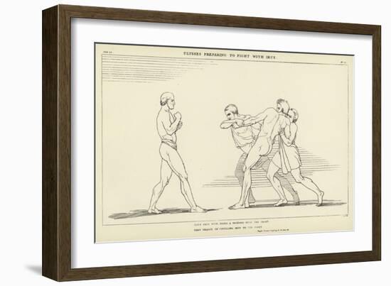 Ulysses Preparing to Fight with Irus-John Flaxman-Framed Giclee Print