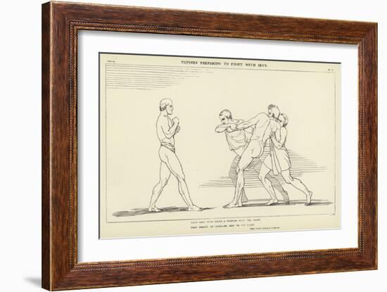 Ulysses Preparing to Fight with Irus-John Flaxman-Framed Giclee Print