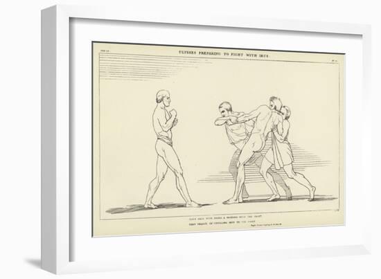 Ulysses Preparing to Fight with Irus-John Flaxman-Framed Giclee Print