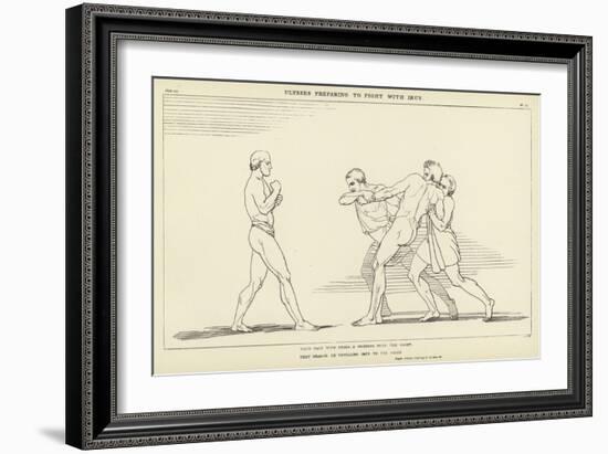 Ulysses Preparing to Fight with Irus-John Flaxman-Framed Giclee Print