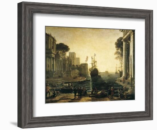Ulysses Returning Chryseis to Her Father-Claude Lorraine-Framed Art Print