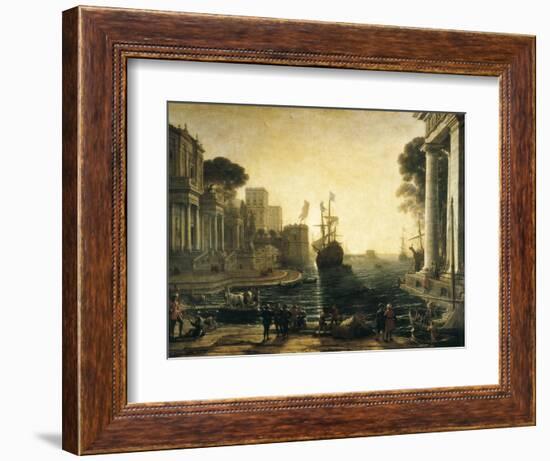 Ulysses Returning Chryseis to Her Father-Claude Lorraine-Framed Art Print