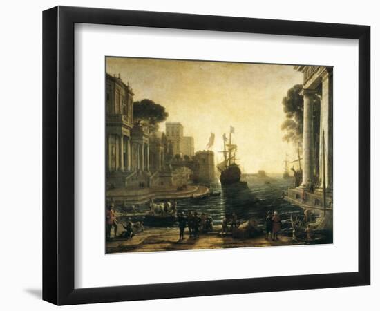 Ulysses Returning Chryseis to Her Father-Claude Lorraine-Framed Art Print