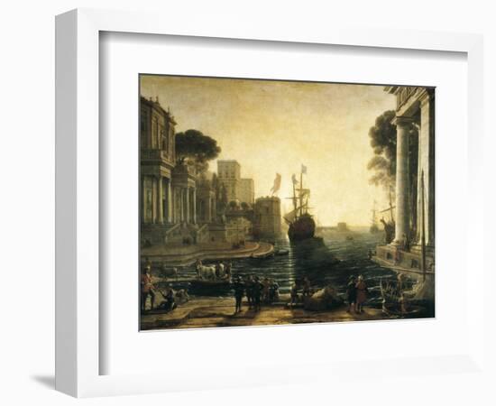 Ulysses Returning Chryseis to Her Father-Claude Lorraine-Framed Art Print