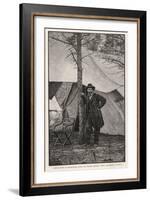 Ulysses S Grant American Civil War General at Headquarters During the Virginia Campaign-H. Vetten-Framed Photographic Print