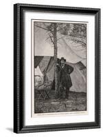 Ulysses S Grant American Civil War General at Headquarters During the Virginia Campaign-H. Vetten-Framed Photographic Print