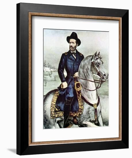 Ulysses S Grant, American Soldier, 1863-null-Framed Giclee Print