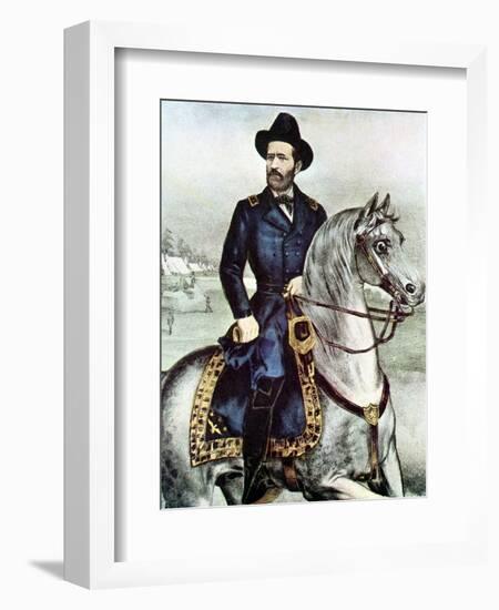 Ulysses S Grant, American Soldier, 1863-null-Framed Giclee Print