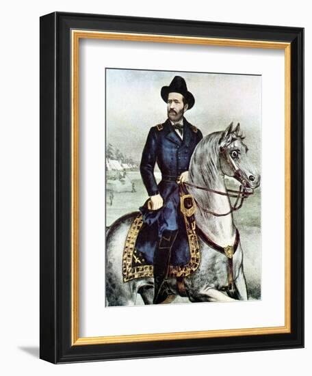 Ulysses S Grant, American Soldier, 1863-null-Framed Giclee Print