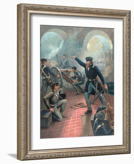 Ulysses S Grant in Mexican American War-Emanuel Gottlieb Leutze-Framed Giclee Print