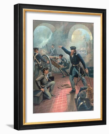 Ulysses S Grant in Mexican American War-Emanuel Gottlieb Leutze-Framed Giclee Print