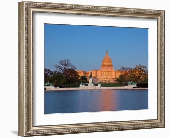 Ulysses S Grant Memorial and US Capitol Building and Current Renovation Work, Washington DC, USA-Mark Chivers-Framed Photographic Print