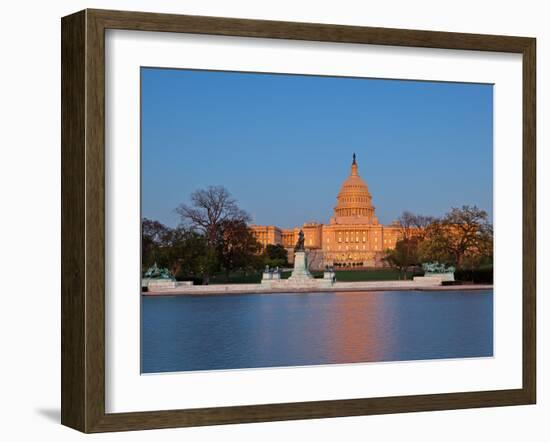 Ulysses S Grant Memorial and US Capitol Building and Current Renovation Work, Washington DC, USA-Mark Chivers-Framed Photographic Print