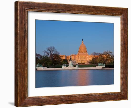 Ulysses S Grant Memorial and US Capitol Building and Current Renovation Work, Washington DC, USA-Mark Chivers-Framed Photographic Print