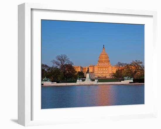 Ulysses S Grant Memorial and US Capitol Building and Current Renovation Work, Washington DC, USA-Mark Chivers-Framed Photographic Print