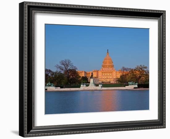 Ulysses S Grant Memorial and US Capitol Building and Current Renovation Work, Washington DC, USA-Mark Chivers-Framed Photographic Print