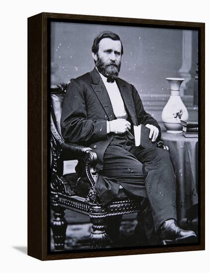 Ulysses Simpson Grant (1822-85)-Mathew Brady-Framed Premier Image Canvas