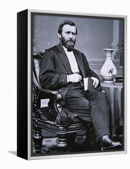 Ulysses Simpson Grant (1822-85)-Mathew Brady-Framed Premier Image Canvas