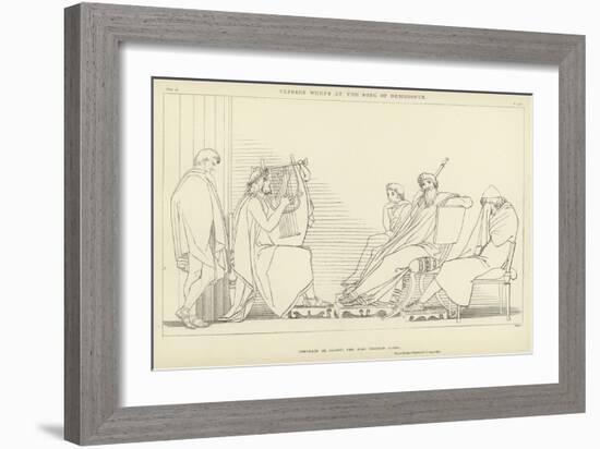 Ulysses Weeps at the Song of Demodocus-John Flaxman-Framed Giclee Print