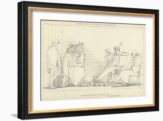 Ulysses Weeps at the Song of Demodocus-John Flaxman-Framed Giclee Print