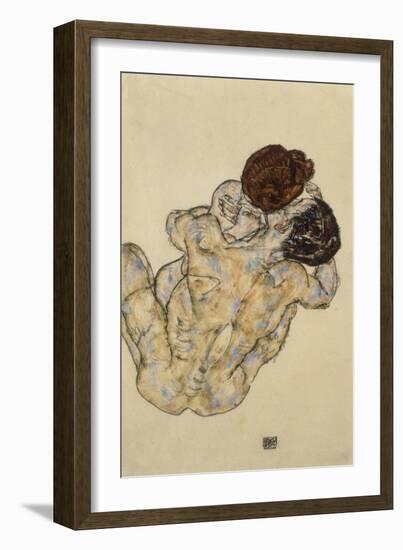 Umarmung (Embrace), 1917-Egon Schiele-Framed Giclee Print