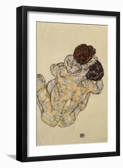 Umarmung (Embrace), 1917-Egon Schiele-Framed Giclee Print