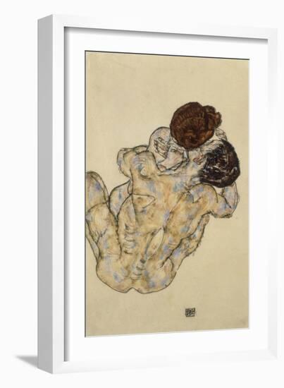 Umarmung (Embrace), 1917-Egon Schiele-Framed Giclee Print